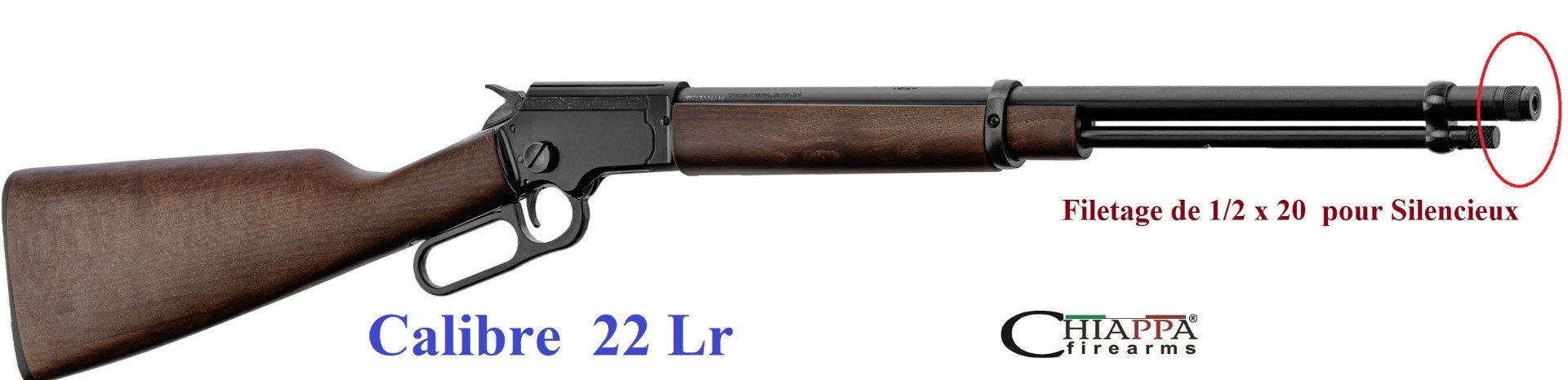 Carabine  Chiappa  22 LR  Mod. Winchester  à levier sous garde