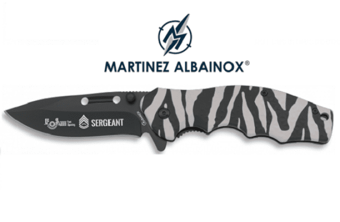 Couteau Pliant sergeant zèbré  Lame de 8 cm