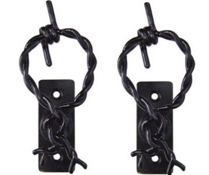 Support Mural Barbelé Noir