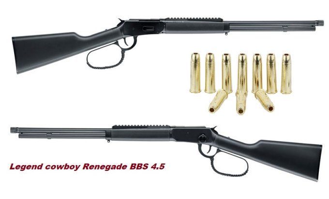 Carabine Winchester NOIR Légends cowboy  Cal. 4.5 Bille Acier