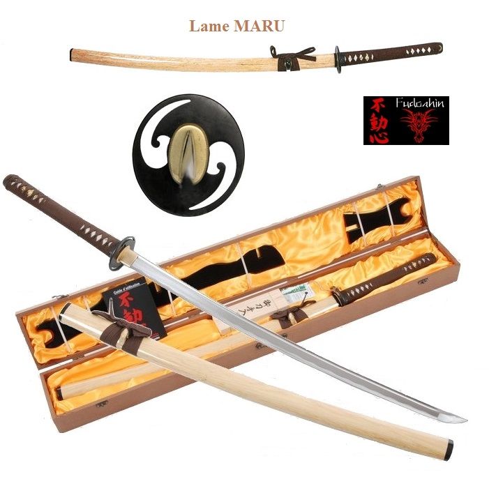 Katana Lame MARU Bois Naturel et Marron