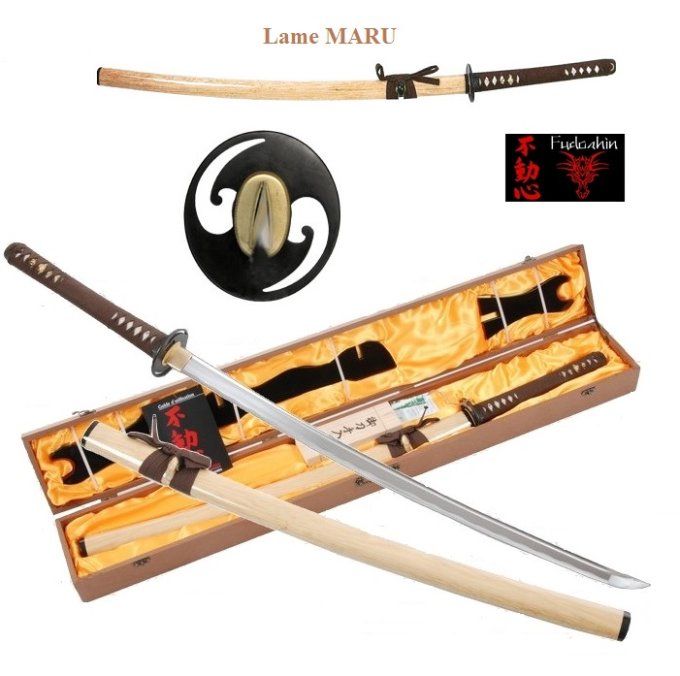 Katana Lame MARU Bois Naturel et Marron