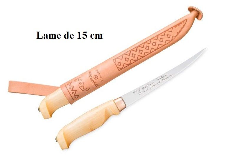 Poignard à Filets lame de 15 cm avec son étui Cuir