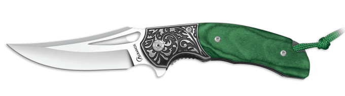 Couteau  pliant stamina vert  lame de 9.30 cm