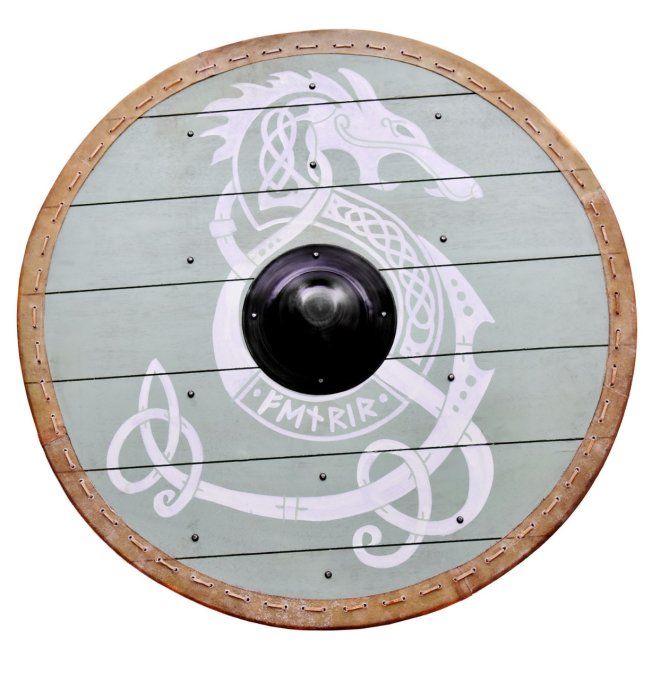 Bouclier viking Loup Fenrir