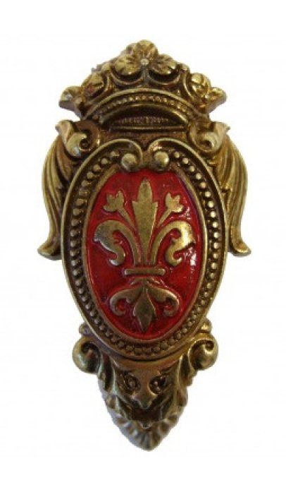 Support Mural Fleur de Lys Rouge