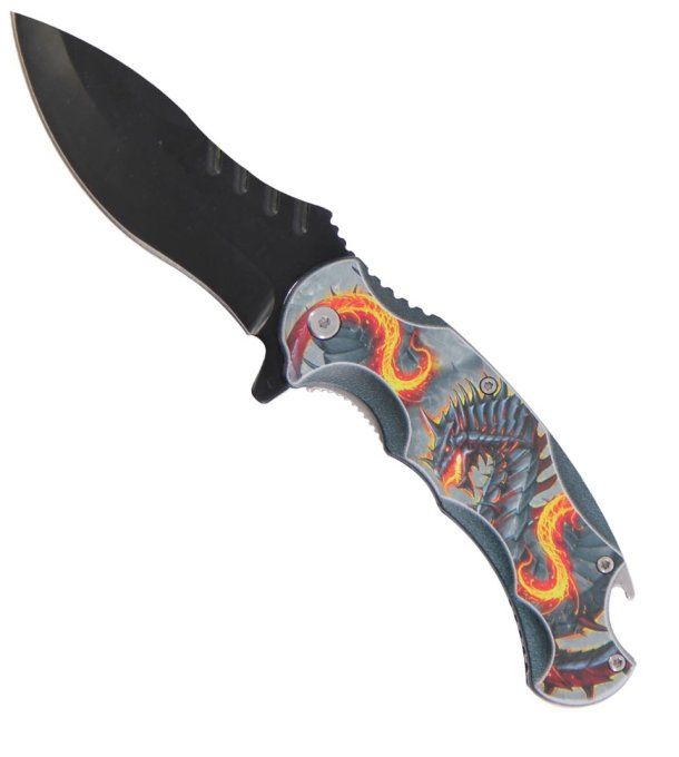 Couteau  pliant Dragon   lame de 9.5 cm