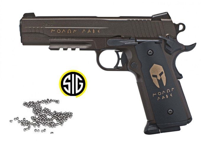 Pistolet Sig Sauer 1911 Spartan Cal 4.5 Billes Acier et Co2