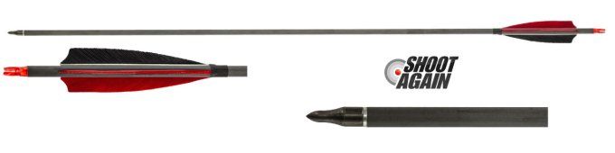 flèches carbone 32’’– spin 340  Plumes -  à L’Unitée