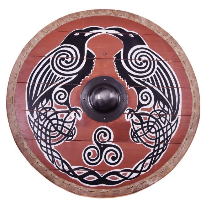 Bouclier viking Huginn et Muninn