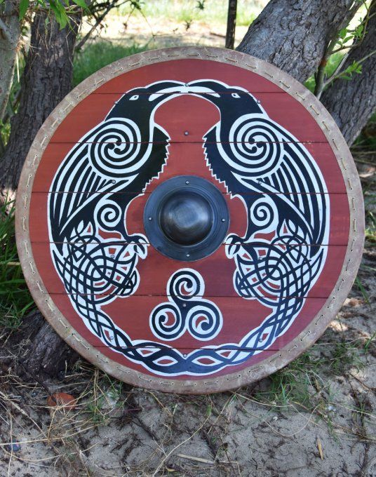 Bouclier viking Huginn et Muninn