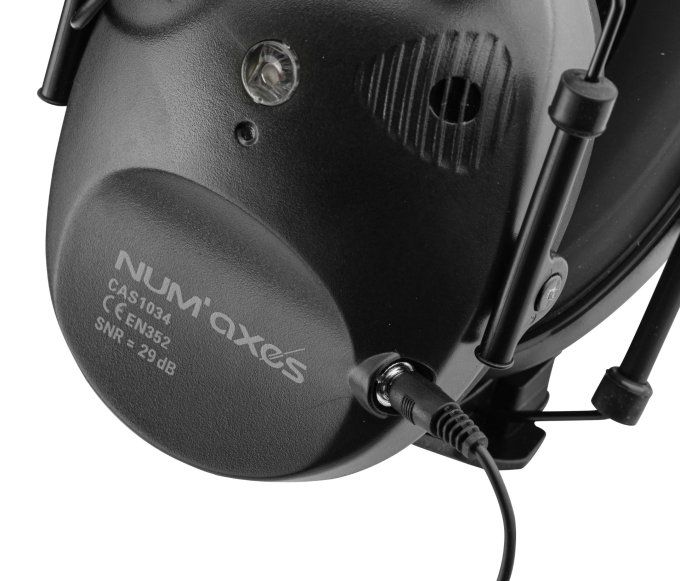 Casque Antibruit électronique Num’Axes -  CAS1034  Noir