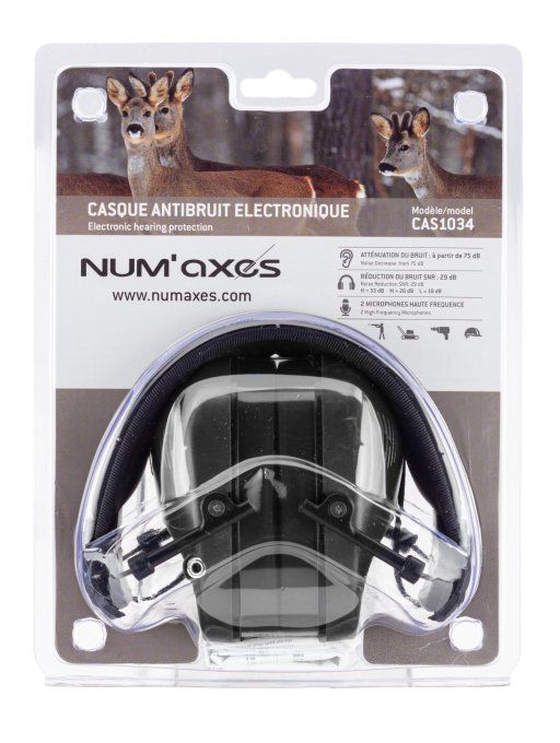 Casque Antibruit électronique Num’Axes -  CAS1034  Noir