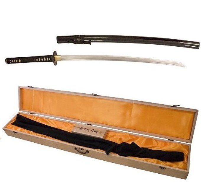 Katana Lame DAMAS ( Bois noir )