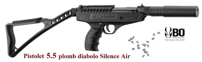 Pistolet à Air break barrel langley hitman Cal. 5.5 mm  / The Black Ops