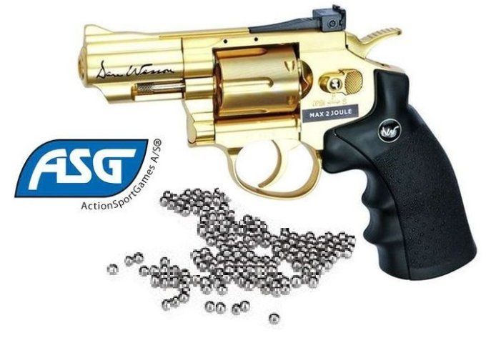 Revolver GNB DAN WESSON 2.5’’ Gold  * Cal 4.5 Bille Acier