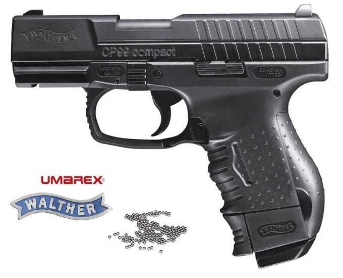 Pistolet  à Billes acier CP99 Compact   « Walther »   / Cal 4.5  BB