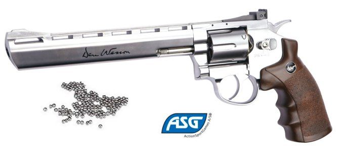 Revolver GNB DAN WESSON 8’’ Chrome   * Cal 4.5 Bille Acier