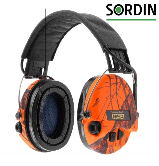Casque audio amplifié MSA supreme prox – camo Orange – SORDIN