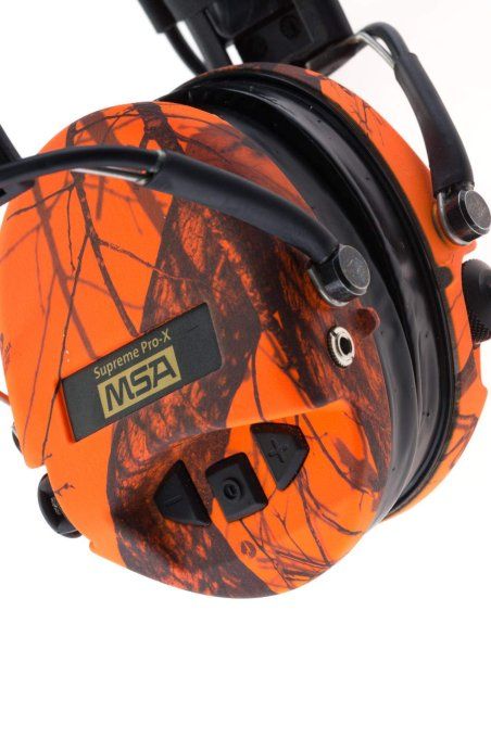 Casque audio amplifié MSA supreme prox – camo Orange – SORDIN