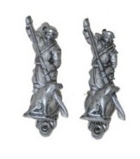 Support Mural Chasseur en laiton argenté