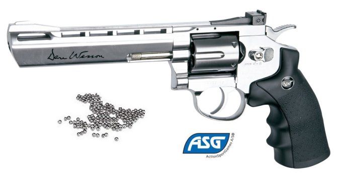 Revolver GNB DAN WESSON 6’’ Chrome brillant   * Cal 4.5 Bille Acier