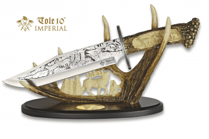 Couteau fantaisie Décoré Cerf  de 37 cm