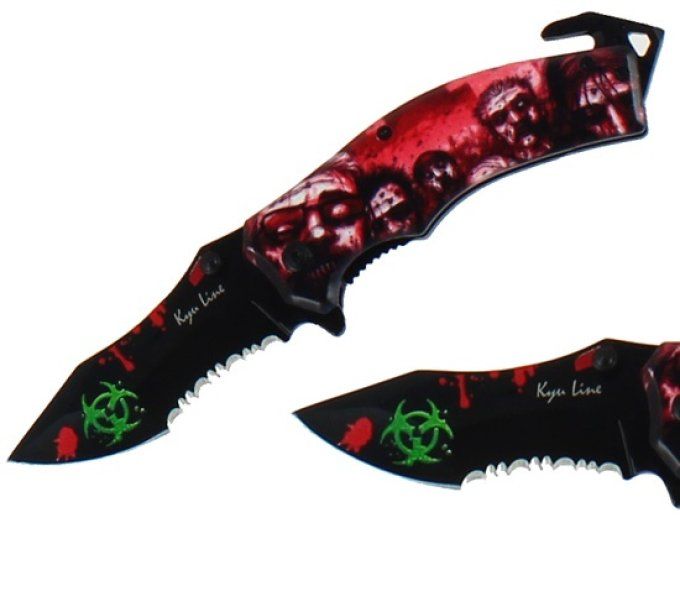 Couteau Mod. Zombie de poche lame de 8.5 cm
