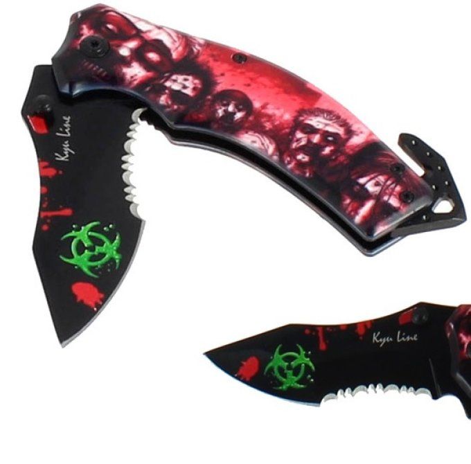 Couteau Mod. Zombie de poche lame de 8.5 cm