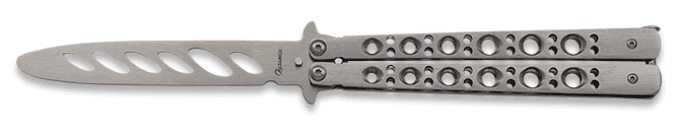 Couteau papillon D’entrainement arc gris  lame de  11.00 cm