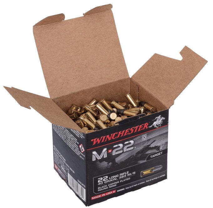 Cartouches 22LR  M22 Winchester haute vitesse  boite de 400 en vrac