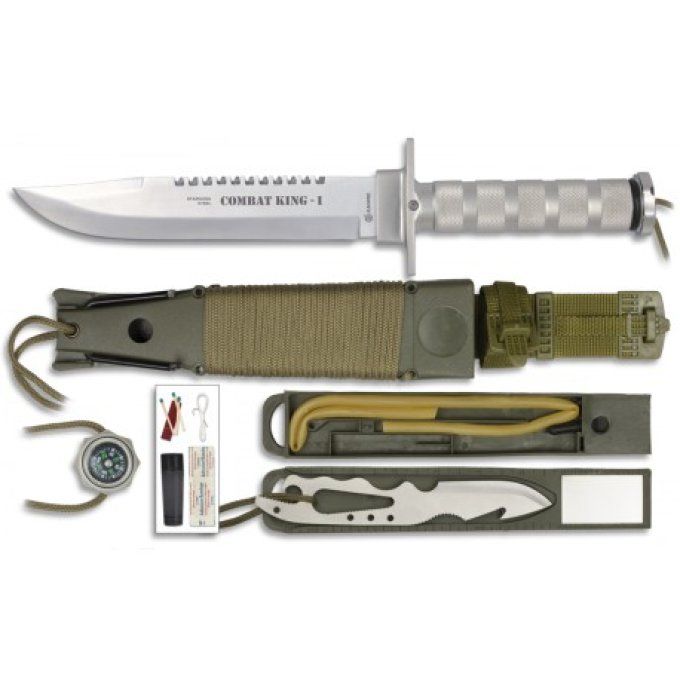 Couteau de survie / combat king1 Chrome