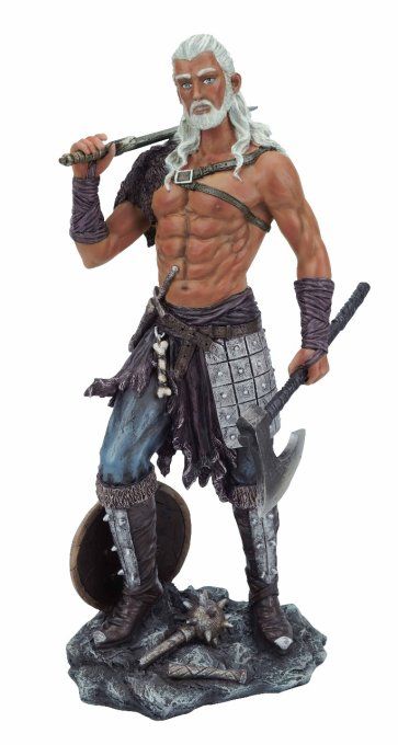 Statue Vikings Haches  de 35.5 cm