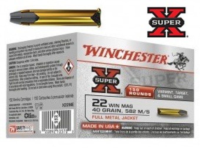 Cartouches 22 Magnum Super X creuse  boite de 150 