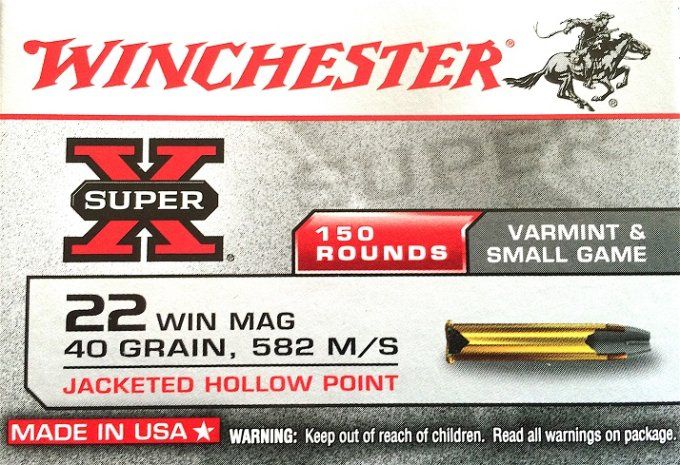 Cartouches 22 Magnum Super X creuse  boite de 150 