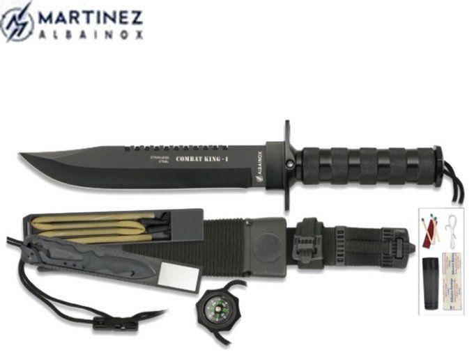 Couteau de survie / combat king1 Noir