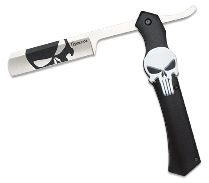 Couteau  rasoir old  Punisher  de 8 cm