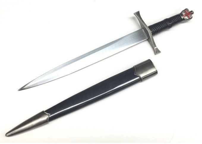 Dague Templière couronne de 34 cm