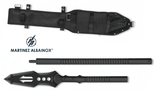 Lance Epieu de chasse manche alu noir avec Etui cordura