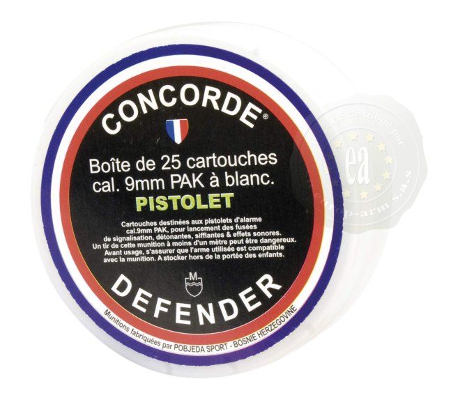 Cartouches de Défense X25 PISTOLET Cal. 9 mm PAK