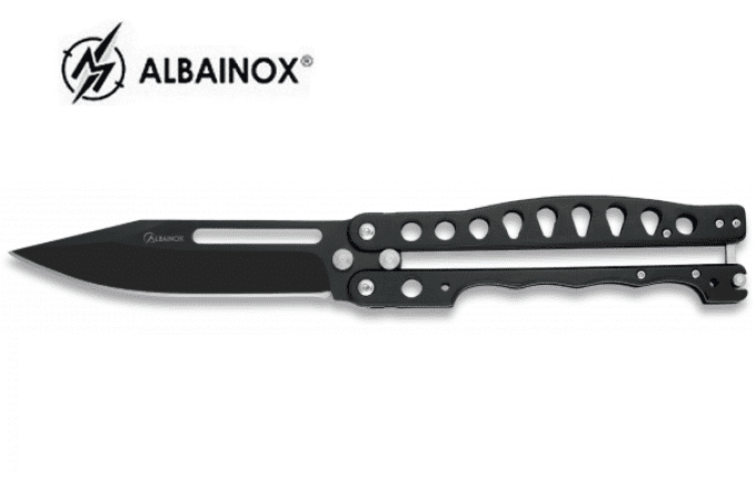 Couteau papillon manche aluminium  lame de 13 cm