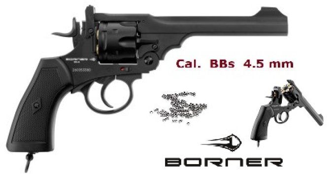 Revolver  Borner – réplique Webley  / Cal 4.5 Bille Acier