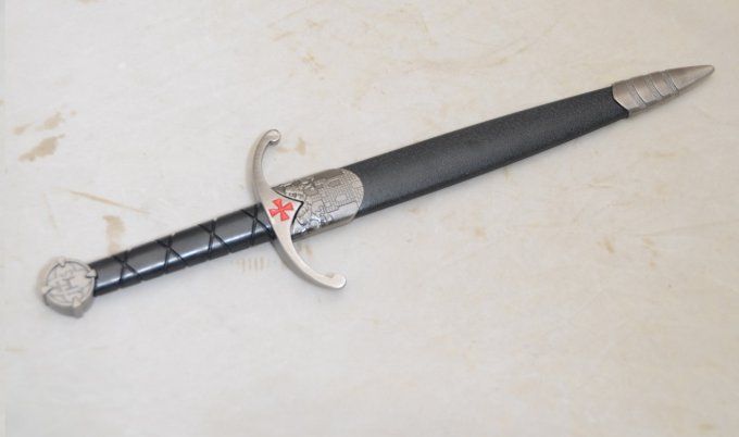 Dague Templière avec fourreau de 39 cm