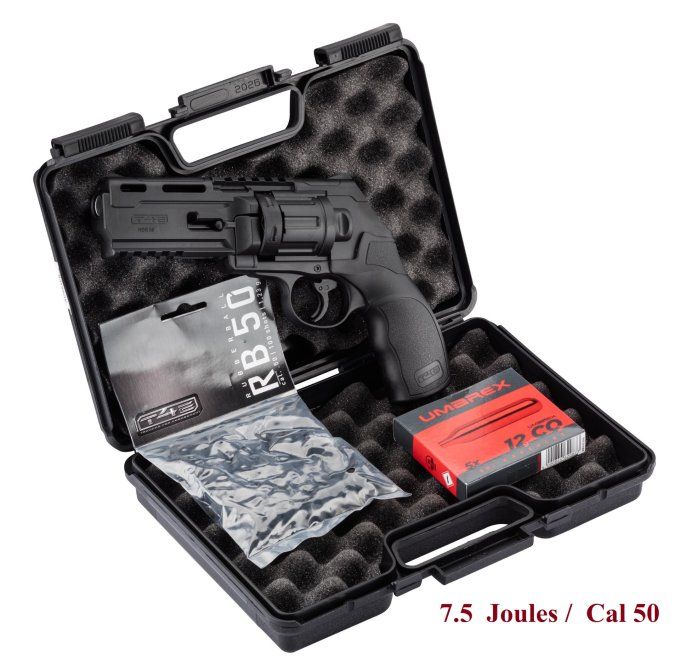 Pack  Revolver T4E – HDR – 7.5 J en malette  / Co2 Cal 50