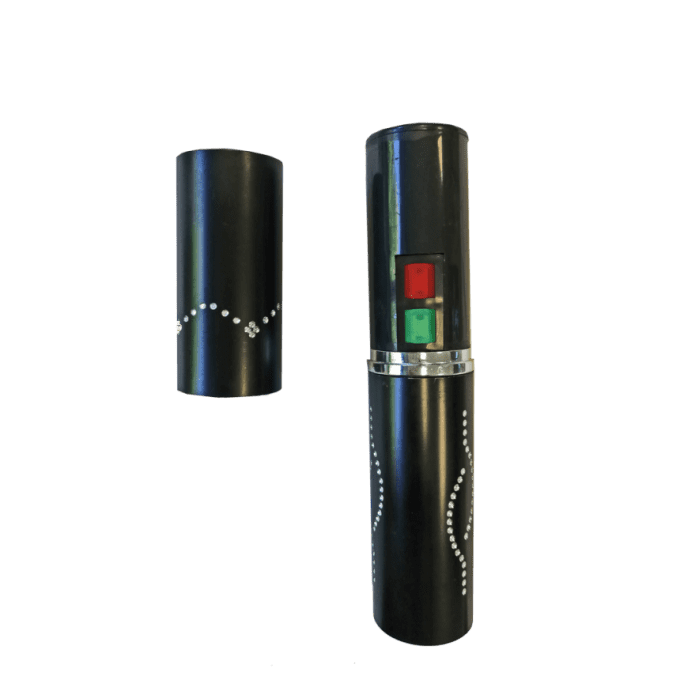 Shocker electrique 2.000 000 Volts forme rouge a lèvre Noir avec Lampe Led