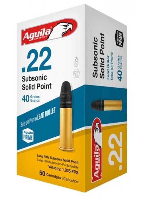 Cartouches 22LR AGUILA Subsonique  boite de 50