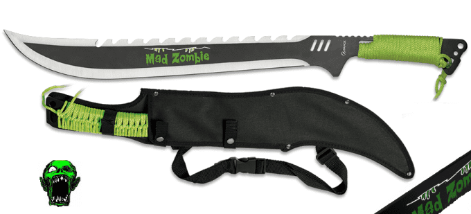 Machette de Brousse dent de scie  ( Monster Mad Zombie)