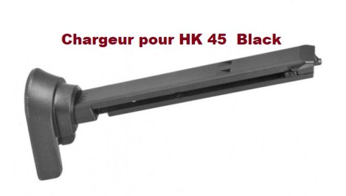 Pistolet  HK 45 Black «  Airguns »  Co2  Billes Acier Cal 4.5