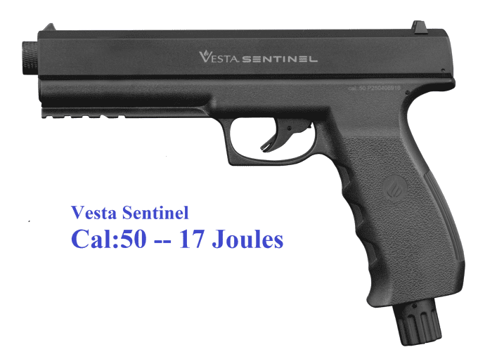 Pistolet  semi auto Vesta Sentinel  Cal 50 -17 Joules
