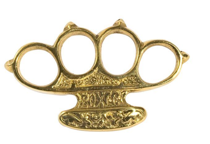 Poing Américain BOXER en laiton poli